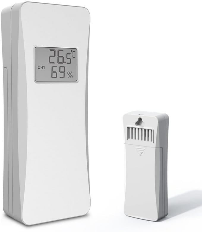 Draadloze Buitensensor voor Temperatuur en Luchtvochtigheid