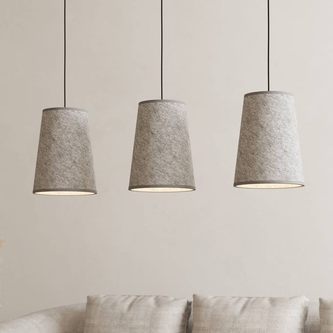 EGLO Alsager Hanglamp - E27 - 91 cm - Zwart|Grijs - Vilt|Staal