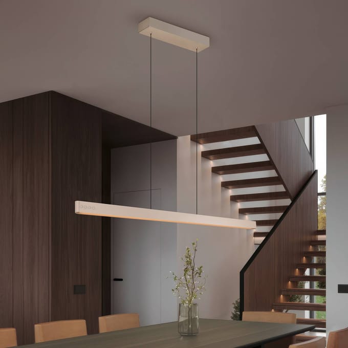 Trio Lighting LED hanglamp Donegal, beige, lengte 150 cm, CCT