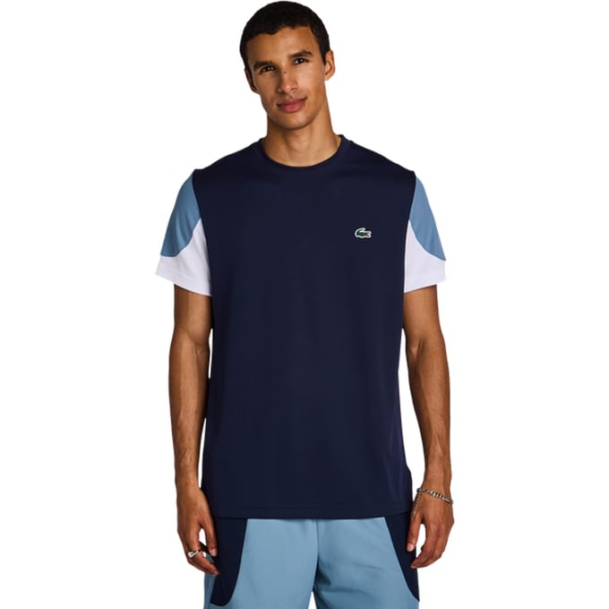 Lacoste Off Court Logo T-shirts Heren - Blauw - Maat M - Poly Jersey