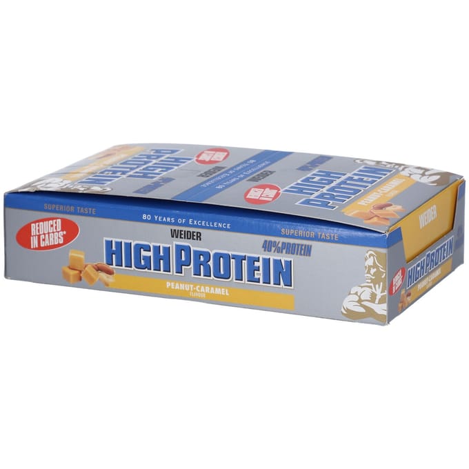 Weider 40% High Protein Bar (24x50g) Peanut-Caramel - Repen - Eiwit Repen