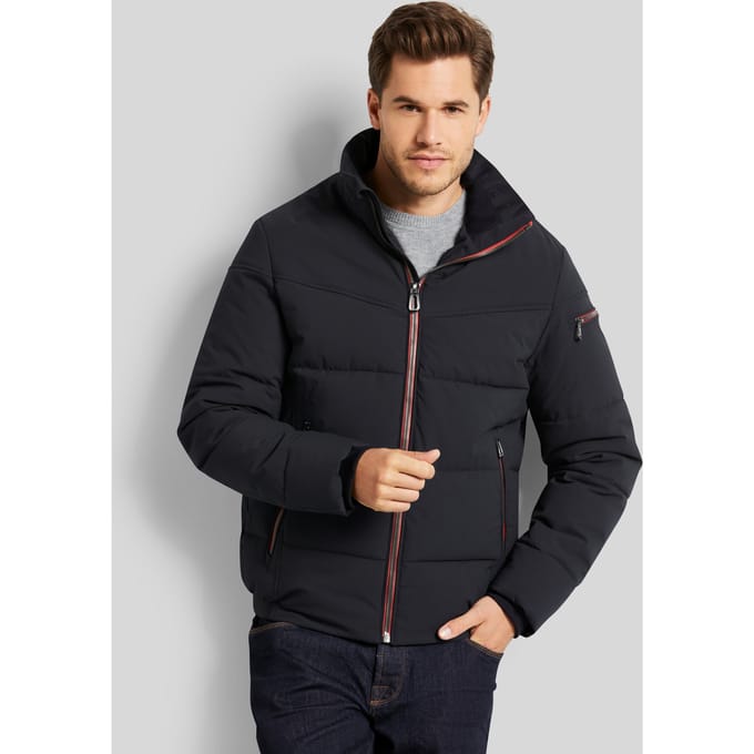 Bugatti Herren Jas met breed gewatteerd patroon