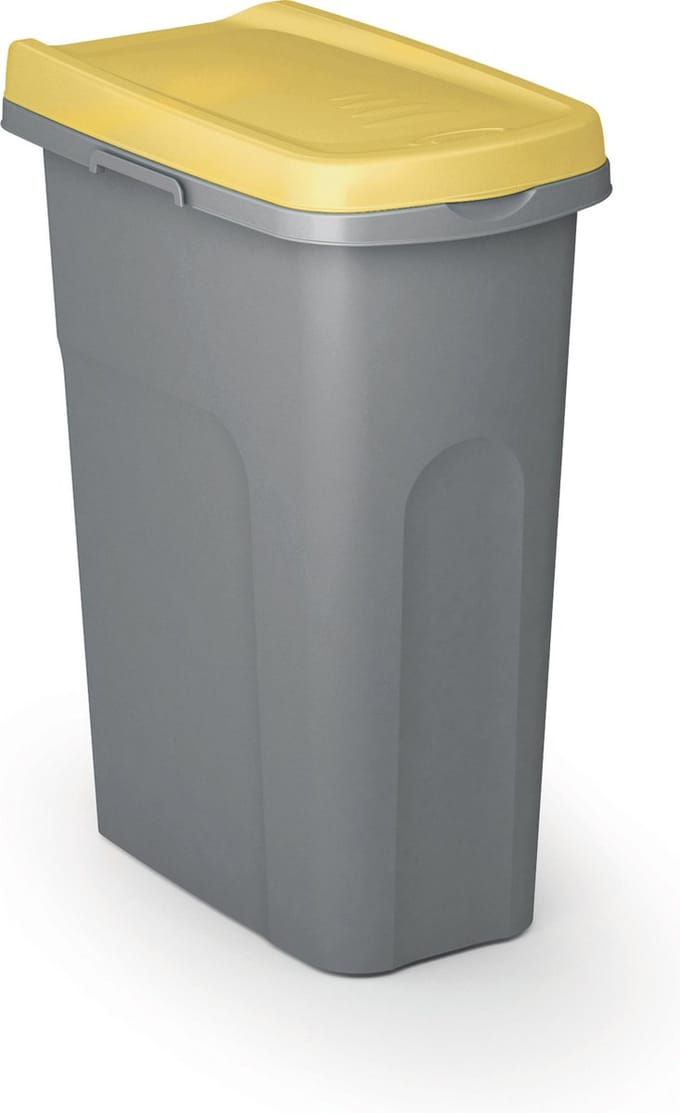 Afvalbak - 'Home Eco System' - afvalscheiding - Prullenbak - Afvalbak - 25 Liter - Geel