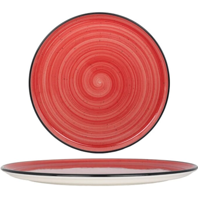 Bonna Pizzabord - Aura Passion - Porselein - 32 cm - set van 2