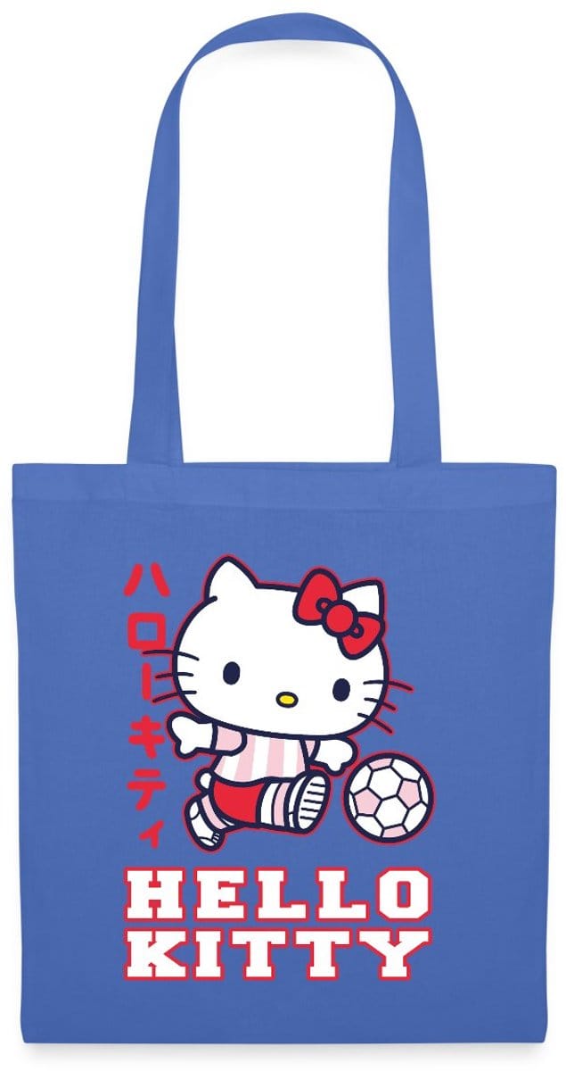 Hello Kitty Speelt Voetbal Tas Van Stof Schoudertas
