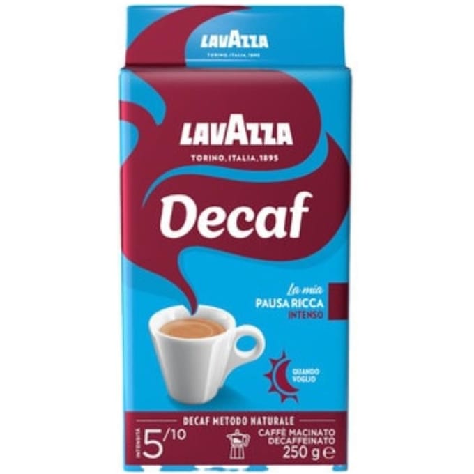 Gemalen koffie dek intenso 250g - lavazza