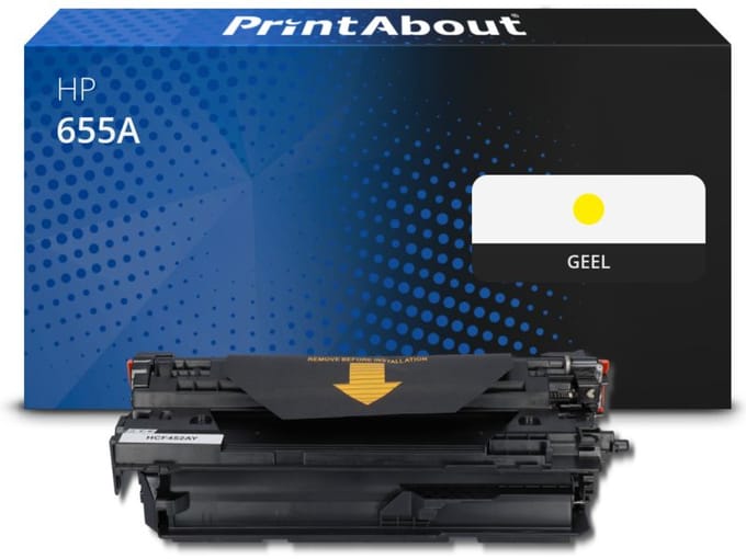 PrintAbout huismerk Toner 655A (CF452A) Geel Geschikt voor HP