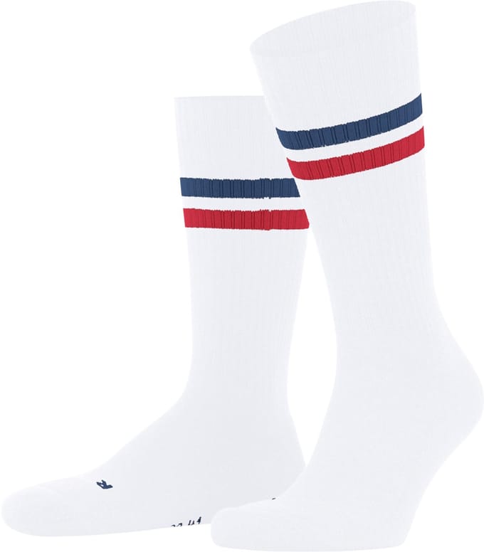 FALKE Dynamic gedessineerd katoen sokken unisex wit - maat 35-36