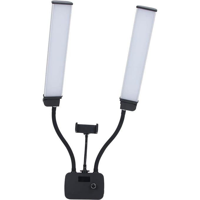 Dubbele Armen Beauty Light 45W Dimbare Dubbele Arm Invullicht met Afstandsbediening voor Selfie US Plug white