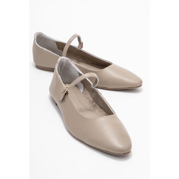 Lara Leren Mary Jane Platte Schoenen