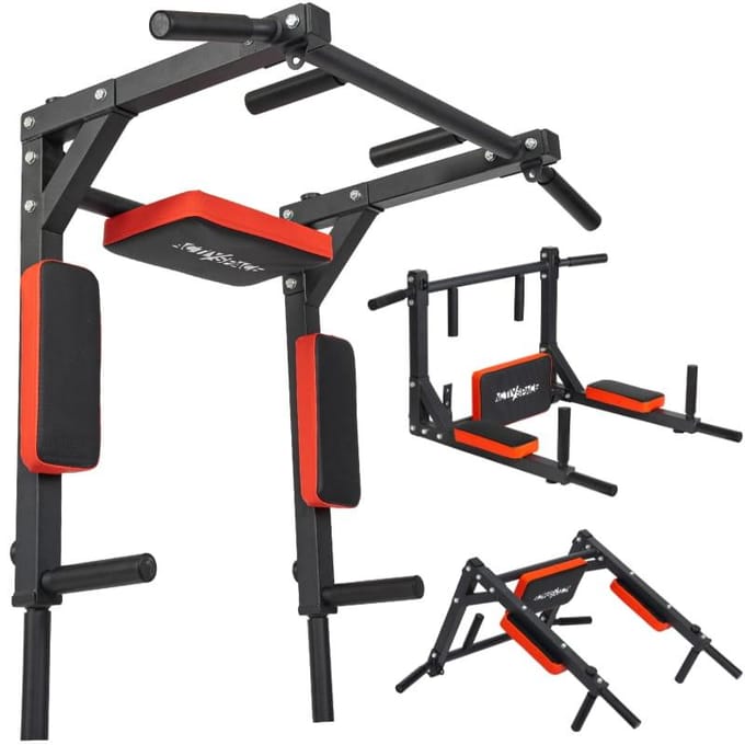 Activ Space - Multifunctionele Pull-Up Bar - Stalen Constructie - 150 kg Max Gewicht - Wandmontage