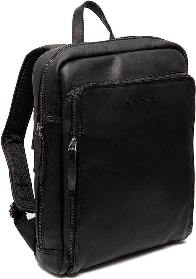 Chesterfield Jasper Waxed Pull Up Laptoprugzak - 15 inch - Zwart