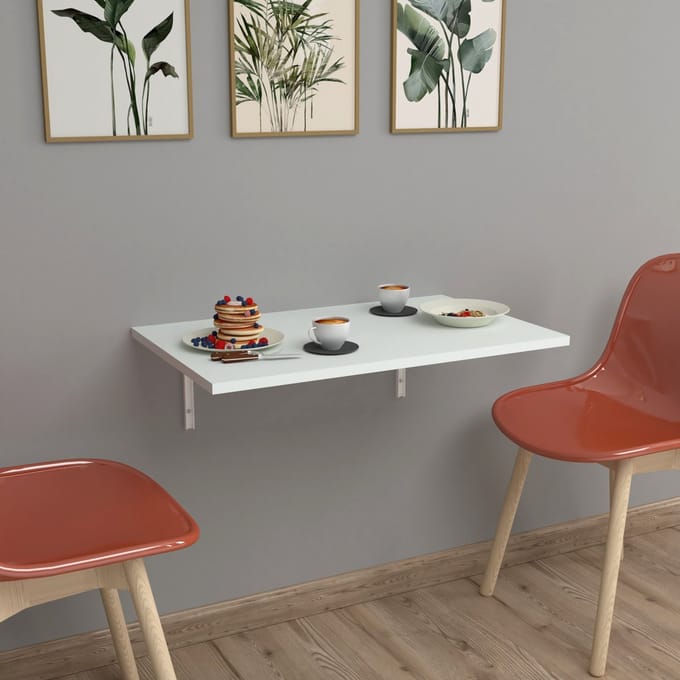 Klaptafel Klepp voor wandmontage 72x45x1,8 cm wit