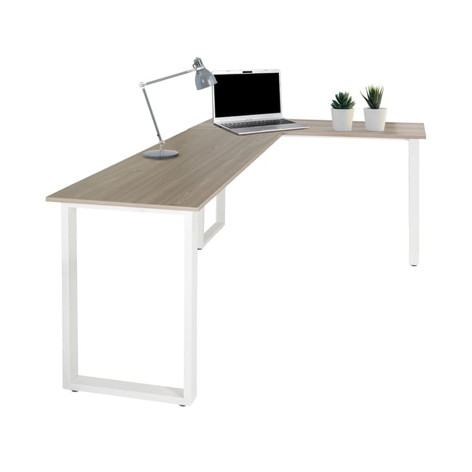 Bureau WORKSPACE BASIC I 165 x 120 cm Grijs/Wit hjh OFFICE