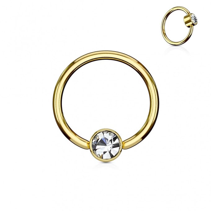 Piercing ball closure ring 1.2x10 - goud - LMPiercings