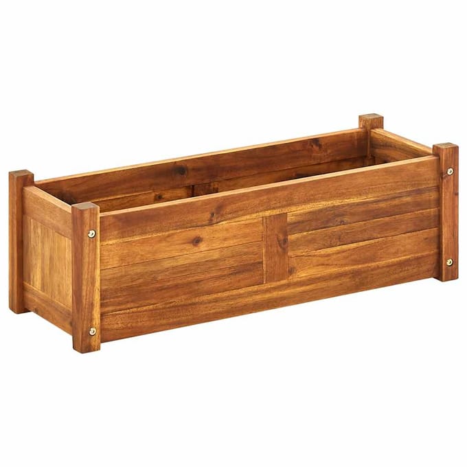 vidaXL - Plantenbak - verhoogd - 76x27,6x25 - cm - acaciahout
