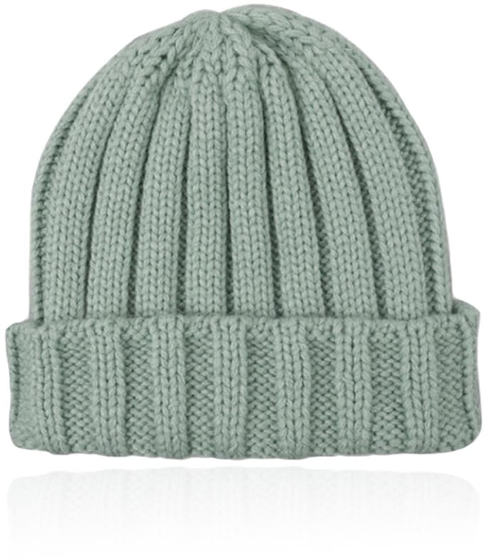 LGT JWLS Grofgebreide Dames Beanie met Omslagrand - Groen