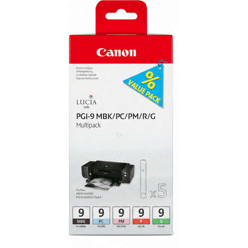 Canon PGI-9 / 1033B013 MBK/PC/PM/R/G Multipack: PGI-9 / 1033B013 MBK/PC/PM/R/G Multipack