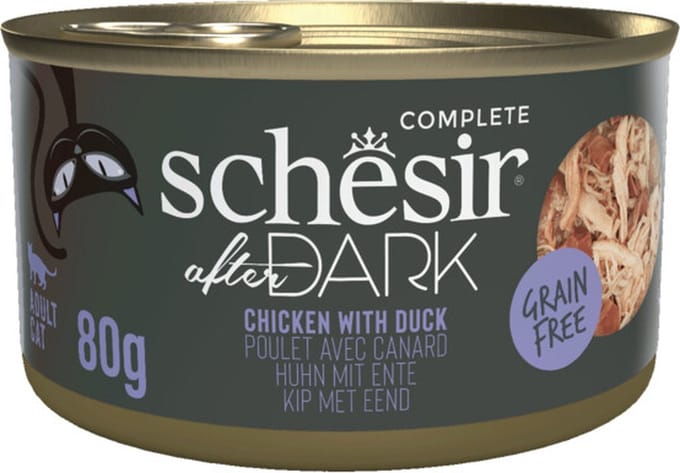 Schesir After Dark Bouillon Kip & Eend - 12 x 80 gr - Voordeelverpakking