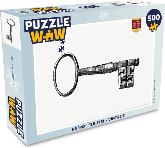 Puzzel Retro - Sleutel - Vintage - Legpuzzel - Puzzel 500 stukjes