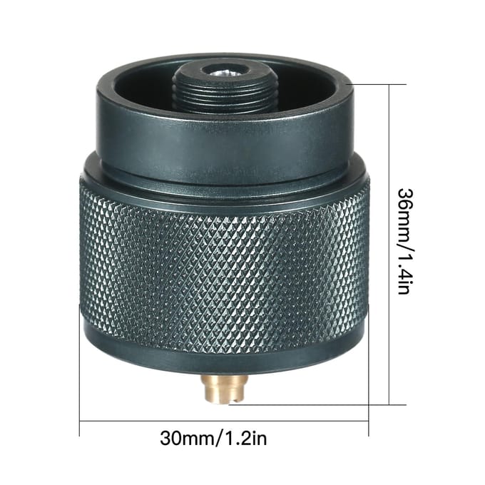 Kampeerfornuis Adapter 1LB Propaan Kleine Tank Ingang EN417 Lindal Klep Uitgang