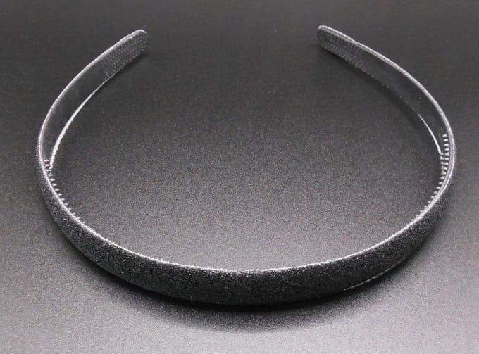 Diadeem zwart glitter