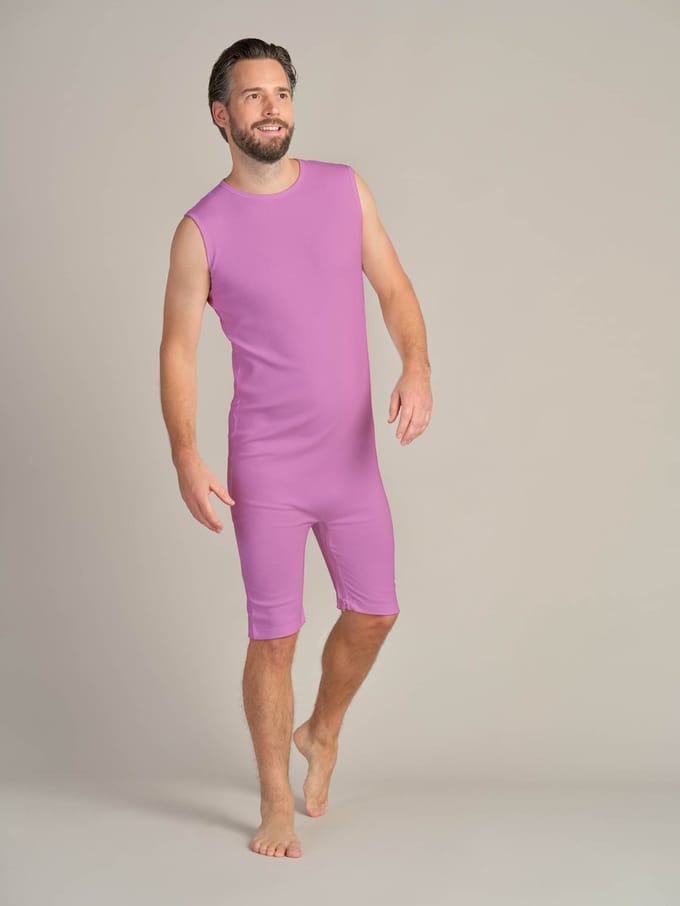 Incontinentie body | Rugritssluiting  | Rits in het kruis | Lila | M