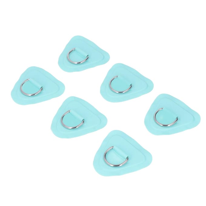 6 stuks PVC D-ring patch elastische touwset roestvrijstalen D-ring patch bungee koordset voor opblaasboten kano's kajaks