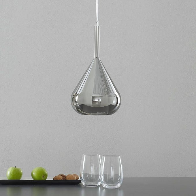 Fabas Luce Hanglamp paars, rookgrijs, 1-lamp, glas