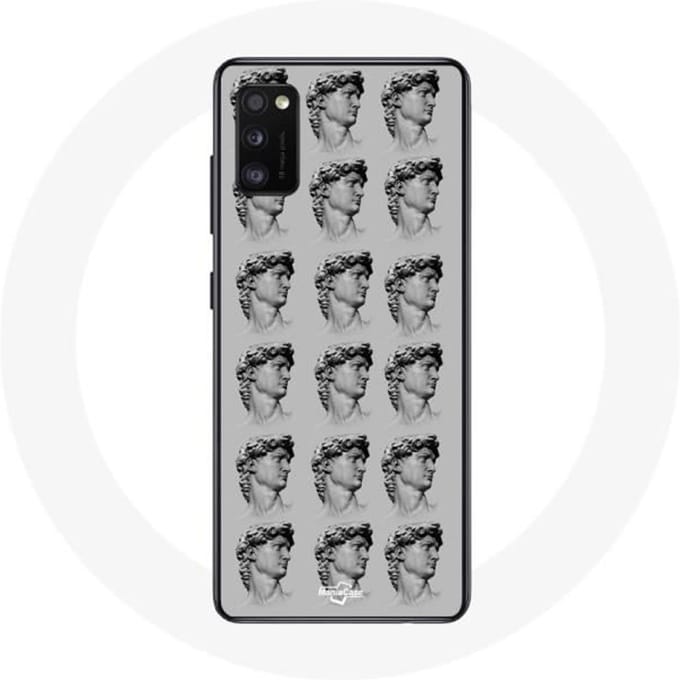 Coque - Samsung - Galaxy A41 - Souple - Statue - Gris grijs