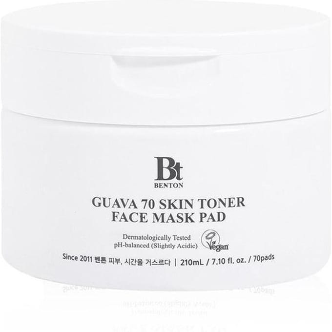 [BENTON] Masque Visage Tonifiant Guava 70 Pad 210ml 70Pièces white