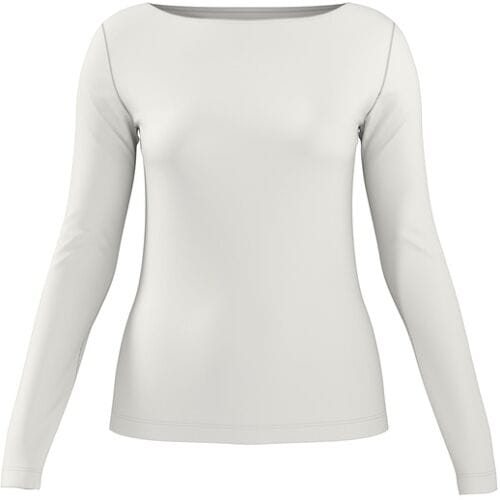 ESMARA Dames longsleeve met boothals (wit, XS (32/34))