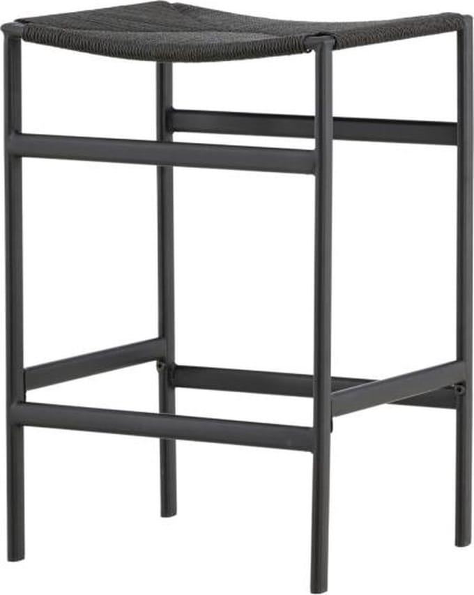 Svea - Polsty barkruk 63 cm - rattan - zwart