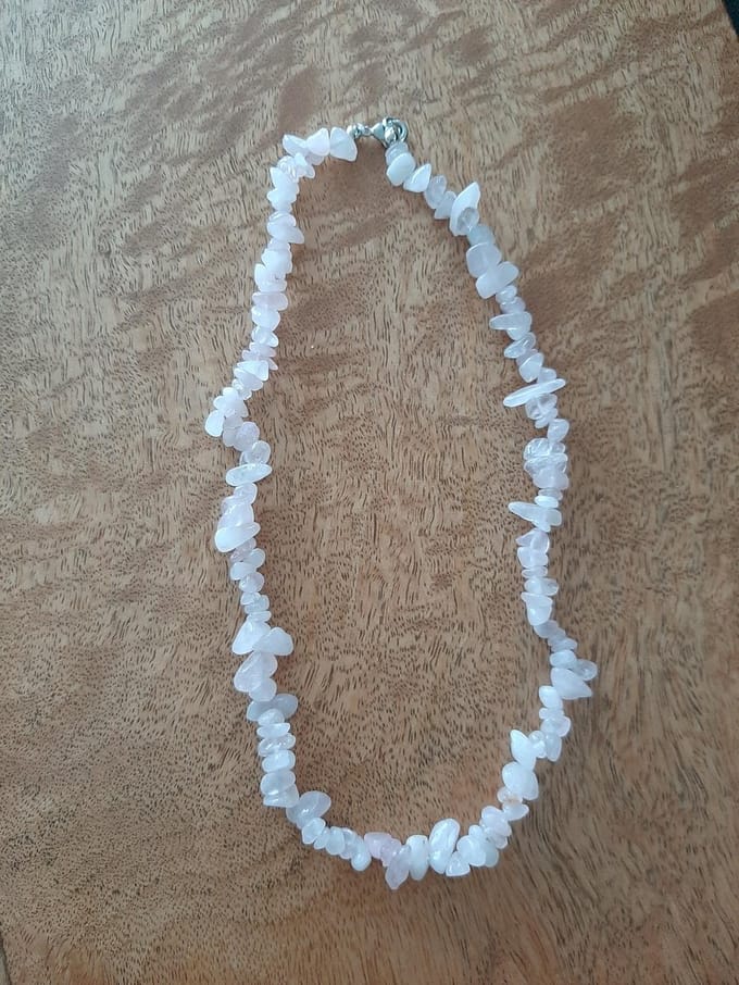 Roze kwarts splitketting