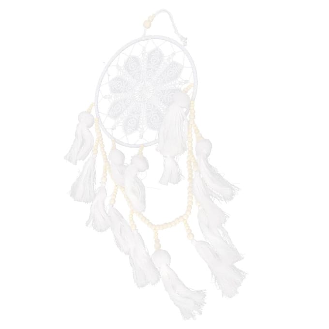 Handgemaakte Dromenvanger Feeënlichtjes Decoratie Ornament Huis Auto white