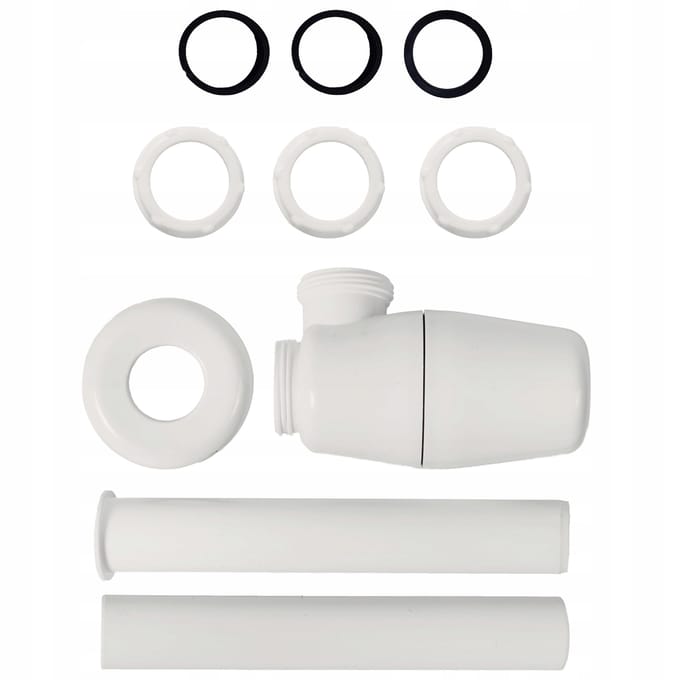 AQUI Basic - Wastafelsifon - PVC - Wit - Volledig Regelbaar