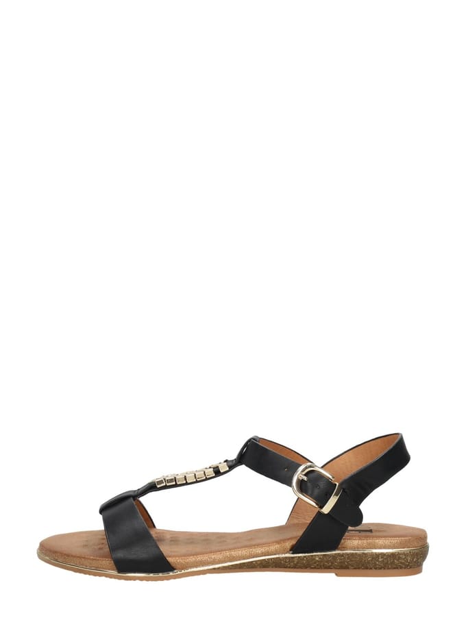 SUB55 Sandalen Plat Sandalen Plat - Zwart - Maat 43