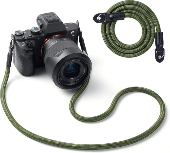 YONO Camera Strap Vintage - Riem - Schouderband - Draagriem - Universeel - Groen