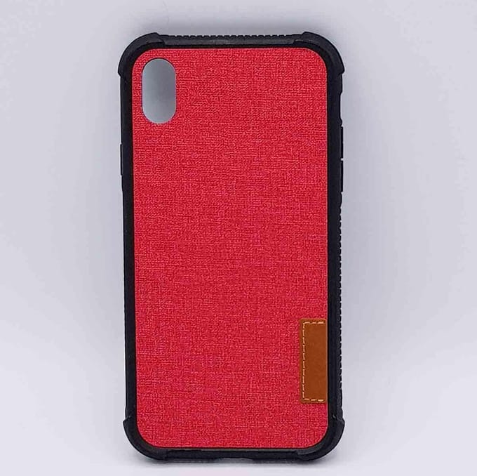 Geschikt voor IPhone XR – hoes, cover – TPU – Jeanslook – rood