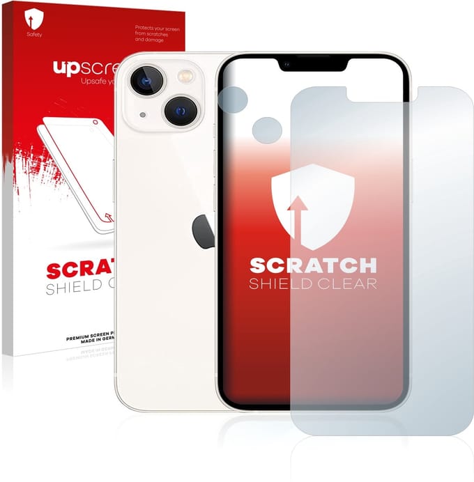upscreen - Screenprotector voor Apple iPhone 13 (Voor+Camera) - Folie Beschermfolie transparant