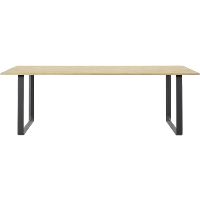 Muuto 70/70 Tafel - eiken massief - zwart - L