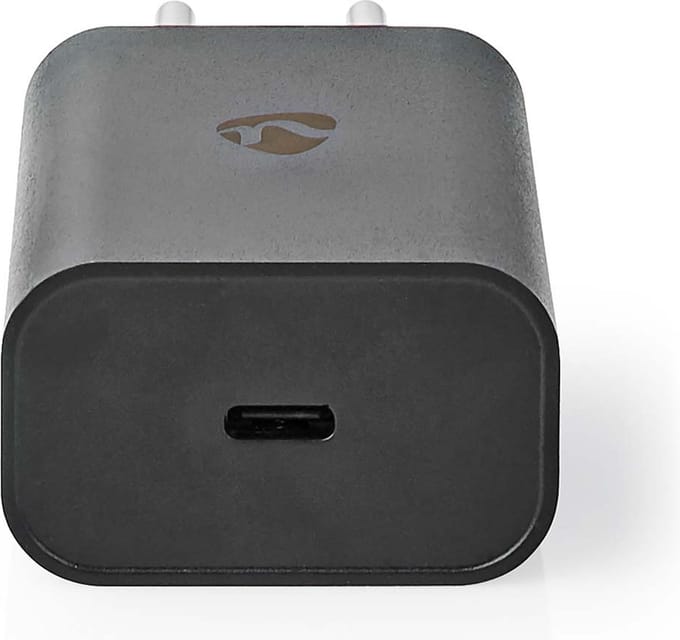 Nedis Oplader - 30 W - PD3.0 27W / PD3.0 30W / QC3.0 - 1.5 / 2.0 / 2.5 / 3.0 A - Outputs: 1 - USB-C - Automatische Voltage Selectie - Zwart
