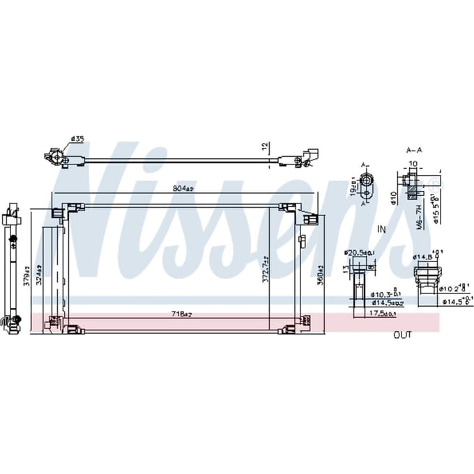 Condensator, airconditioning NISSENS 941190