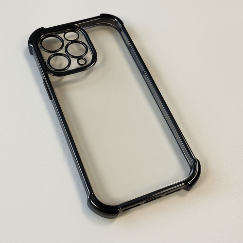 Ceezs TPU Shock Case - Geschikt voor iPhone 13 Pro, met Camerabescherming (Zwart)