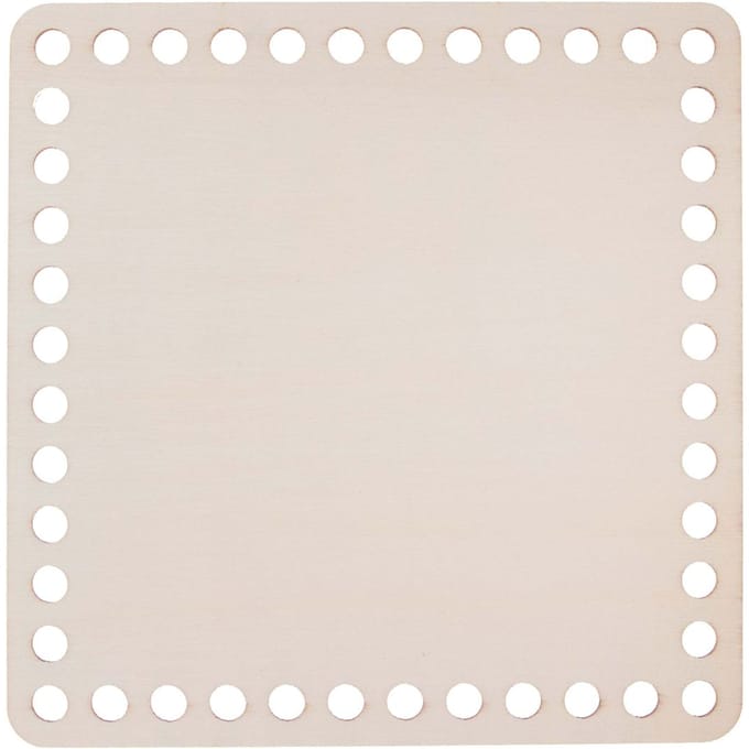 Houten basis voor gehaakte mand "Square - 15 x 15 cm