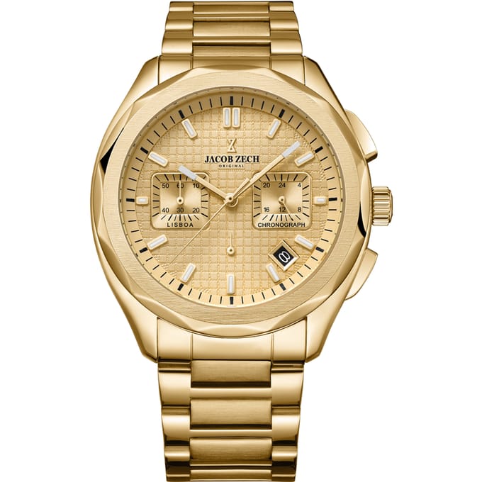 Jacob Zech - Heren Horloge Lisboa - Goud