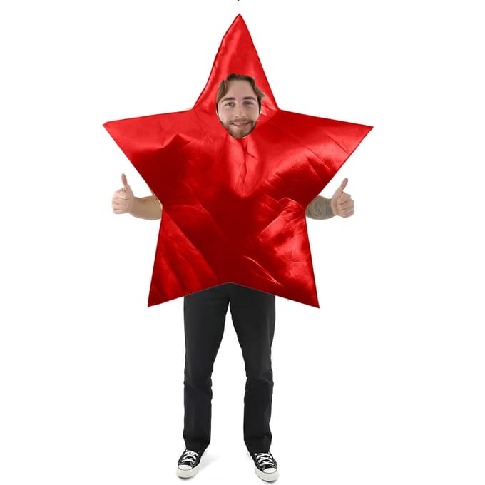 Rode Ster Cosplay Kostuum, Volwassene 150-190cm rood