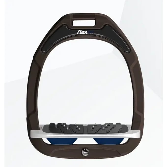 Ultra Grip Inclinatie Stirrup Bruin/grijs/marine Flex-On Green Composite