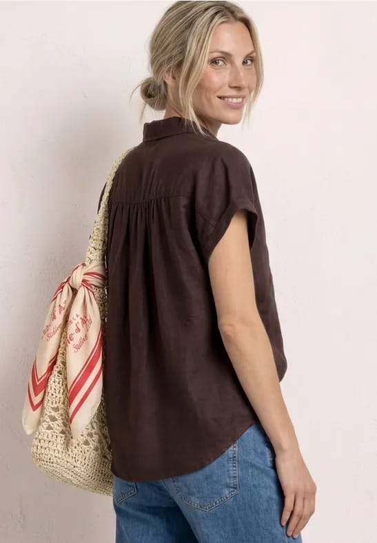 Linnen mix blouse shirt