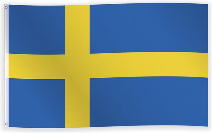 Vlag Zweden 90 x 150 cm